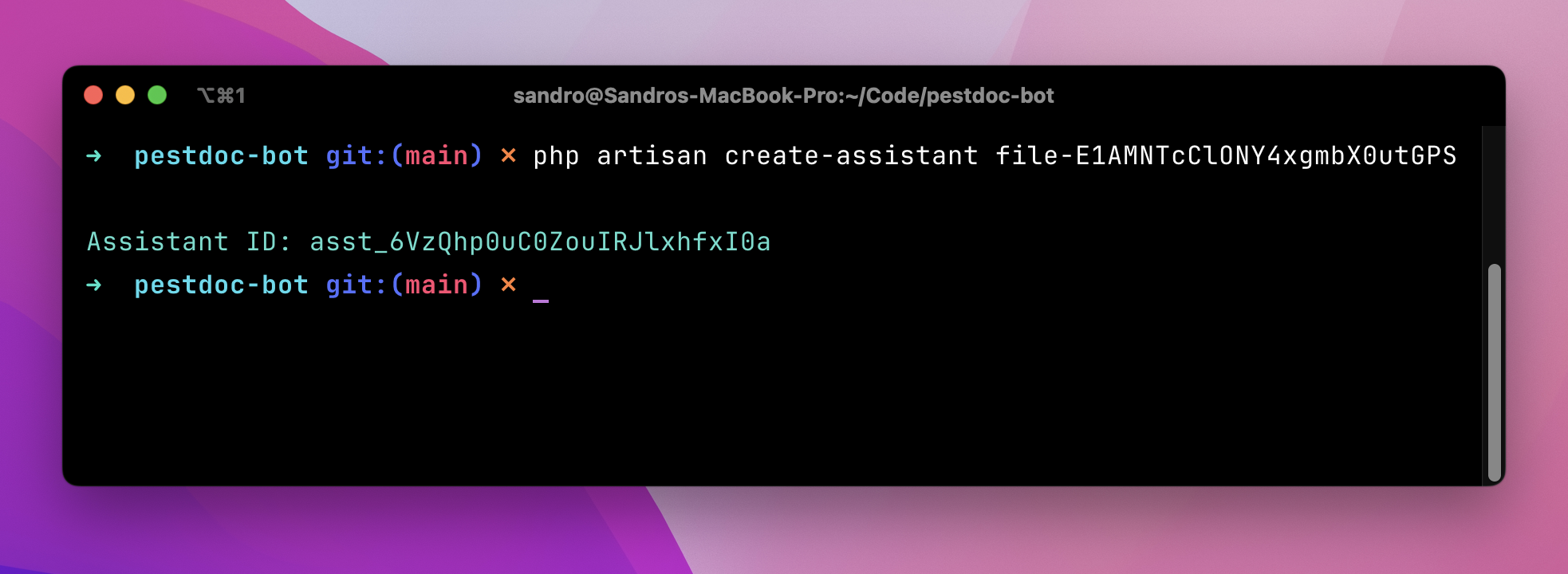 Create assistant output